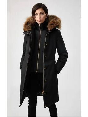 Mackage Harlowe Down Coat with raccoon fur.